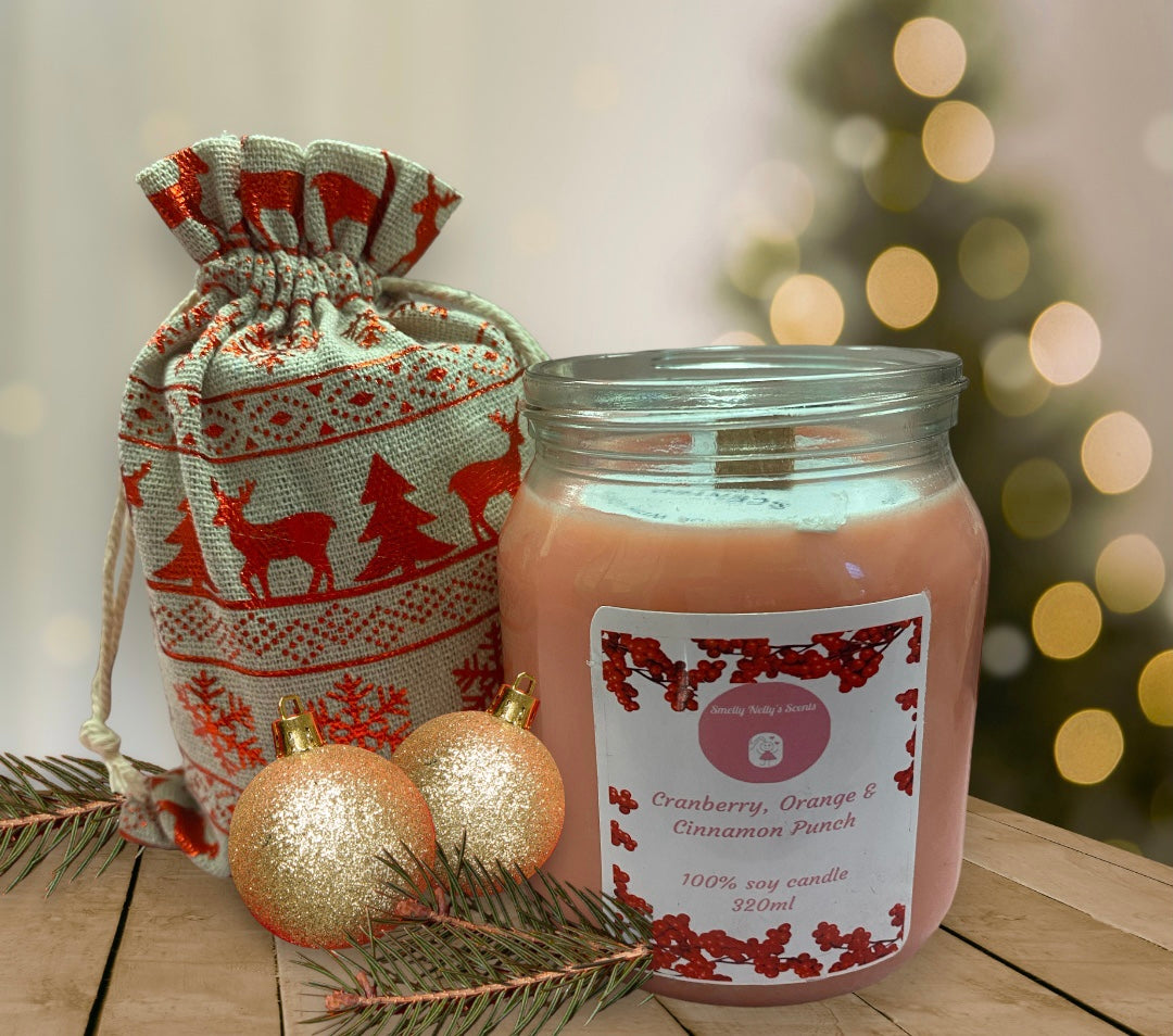 Cranberry, orange and cinnamon punch
