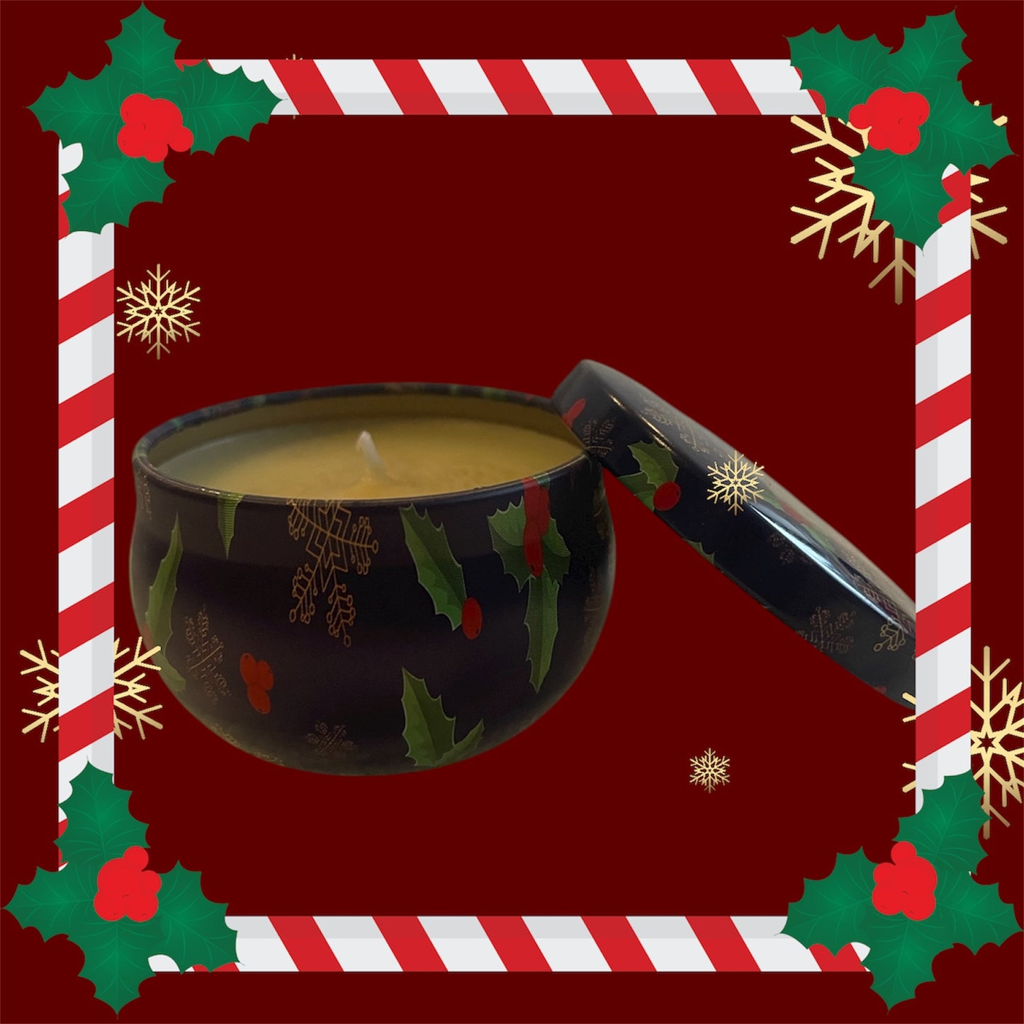 Cranberry, orange & cinnamon Mini Candle Tin