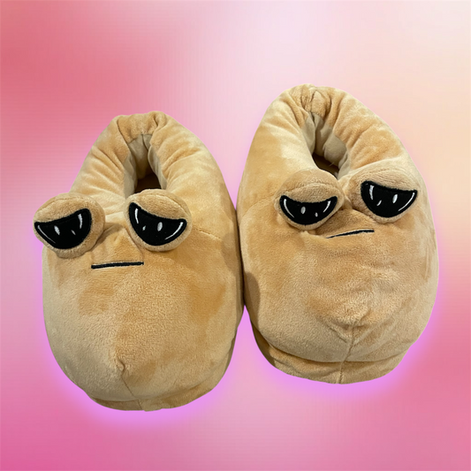 “Pou” plush slippers